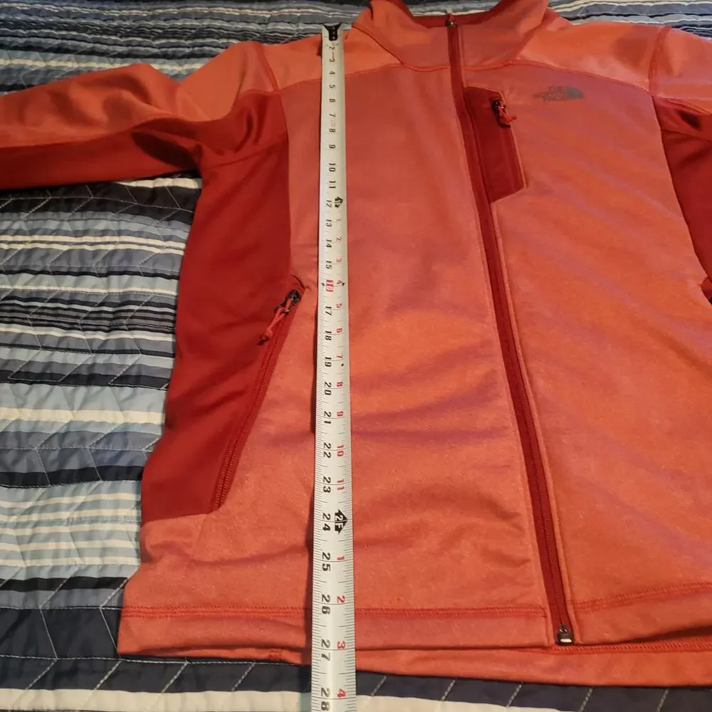 The North Face Tenacious Cinder Full Zip Fleece Jacket Men's M Red Burgundy
